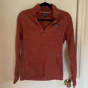 Patagonia Better Sweater Quarter Zip - Burnt Orange, Size Small - Excellent